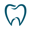 Blue outline of tooth- Legal Services